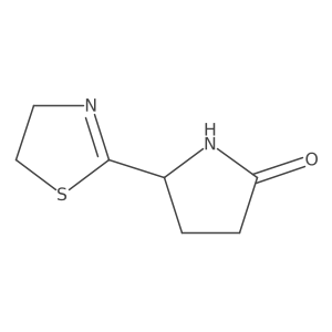 (R)-5-(4,5-Dihydrothiazol-2-yl)pyrrolidin-2-one结构式