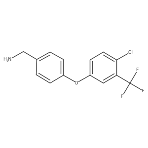 (4-(4-Chloro-3-(trifluoromethyl)phenoxy)phenyl)methanamine Structure