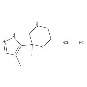 2-methyl-2-(4-methyl-1H-pyrazol-3-yl)morpholine dihydrochloride Structure