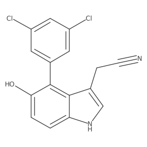 2-(4-(3,5-Dichlorophenyl)-5-hydroxy-1H-indol-3-yl)acetonitrile Structure