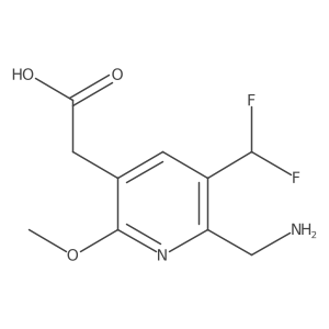 2-(Aminomethyl)-3-(difluoromethyl)-6-methoxypyridine-5-acetic acid Structure
