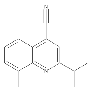 4-Quinolinecarbonitrile, 8-methyl-2-(1-methylethyl)- Structure
