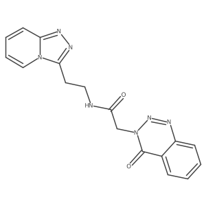 2-(4-oxo-1,2,3-benzotriazin-3(4H)-yl)-N-[2-([1,2,4]triazolo[4,3-a]pyridin-3-yl)ethyl]acetamide结构式