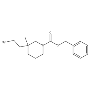 Benzyl 3-(2-aminoethyl)-3-methylpiperidine-1-carboxylate结构式