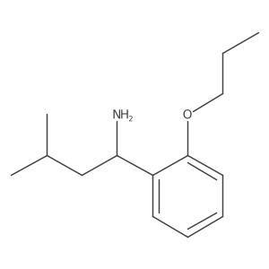 3-Methyl-1-(2-propoxyphenyl)butan-1-amine结构式