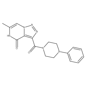 6-methyl-3-[(4-phenylpiperazin-1-yl)carbonyl][1,2,3]triazolo[1,5-a]pyrazin-4(5H)-one结构式
