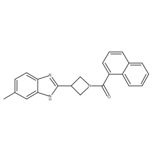 (3-(5-methyl-1H-benzo[d]imidazol-2-yl)azetidin-1-yl)(naphthalen-1-yl)methanone结构式