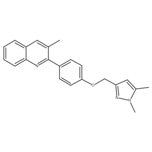 2-(4-((1,5-Dimethyl-1H-pyrazol-3-yl)methoxy)phenyl)-3-methylquinoline结构式