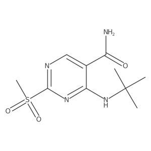 4-(tert-Butylamino)-2-(methylsulfonyl)pyrimidine-5-carboxamide Structure