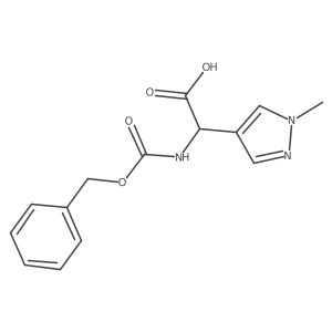 2-{[(benzyloxy)carbonyl]amino}-2-(1-methyl-1H-pyrazol-4-yl)acetic acid Structure