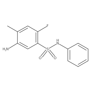 5-amino-2-fluoro-4-methyl-N-phenylbenzene-1-sulfonamide Structure