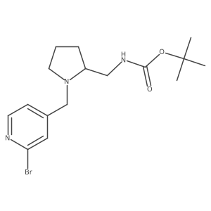 Tert-butyl ((1-((2-bromopyridin-4-yl)methyl)pyrrolidin-2-yl)methyl)carbamate Structure