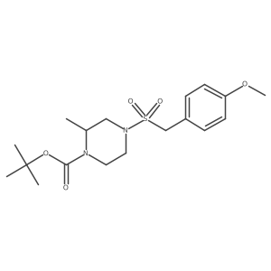 tert-Butyl 4-((4-methoxybenzyl)sulfonyl)-2-methylpiperazine-1-carboxylate Structure