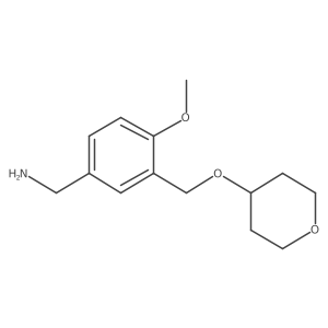 {4-Methoxy-3-[(oxan-4-yloxy)methyl]phenyl}methanamine Structure