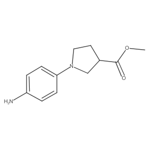 methyl (3R)-1-(4-aminophenyl)pyrrolidine-3-carboxylate结构式