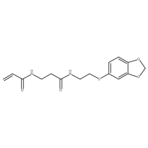 n-(2-{[2-(1,3-Dioxaindan-5-yloxy)ethyl]carbamoyl}ethyl)prop-2-enamide结构式