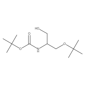 tert-butyl N-[1-(tert-butoxy)-3-hydroxypropan-2-yl]carbamate结构式