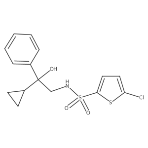 5-chloro-N-(2-cyclopropyl-2-hydroxy-2-phenylethyl)thiophene-2-sulfonamide Structure