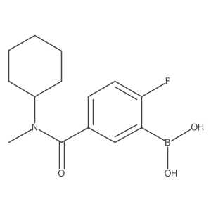 5-[Cyclohexyl(methyl)carbamoyl]-2-fluorobenzeneboronic acid Structure