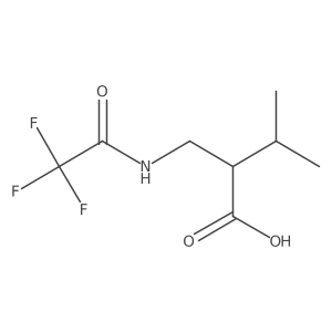 3-Methyl-2-[(trifluoroacetamido)methyl]butanoic acid Structure