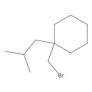 1-(Bromomethyl)-1-(2-methylpropyl)cyclohexane结构式