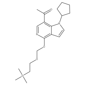 1-[1-Cyclopentyl-4-[[2-(trimethylsilyl)ethoxy]methoxy]-1H-pyrrolo[3,2-c]pyridin-7-yl]ethanone Structure