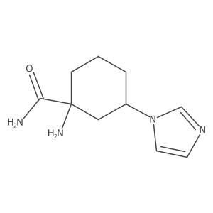 1-Amino-3-(1H-imidazol-1-yl)cyclohexane-1-carboxamide结构式