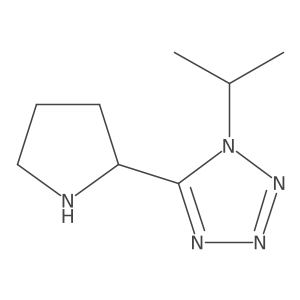 1-(propan-2-yl)-5-(pyrrolidin-2-yl)-1H-1,2,3,4-tetrazole结构式