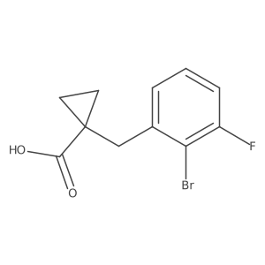 1-[(2-Bromo-3-fluorophenyl)methyl]cyclopropane-1-carboxylic acid Structure