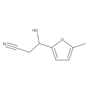 3-Hydroxy-3-(5-methylfuran-2-yl)propanenitrile Structure