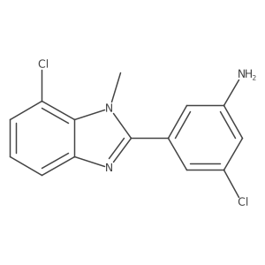 Benzenamine, 3-chloro-5-(7-chloro-1-methyl-1H-benzimidazol-2-yl)-结构式
