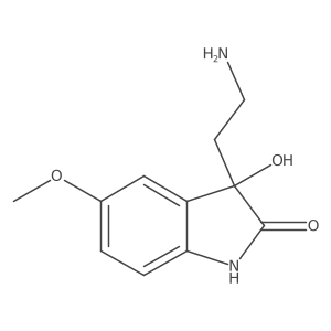 3-(2-Aminoethyl)-1,3-dihydro-3-hydroxy-5-methoxy-2H-indol-2-one结构式