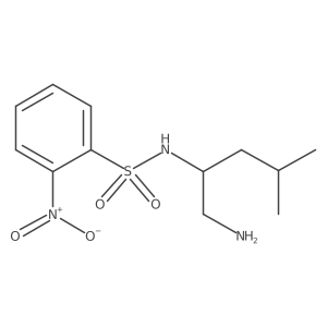 N-(1-Amino-4-methylpentan-2-yl)-2-nitrobenzene-1-sulfonamide Structure