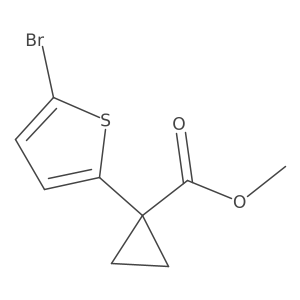 1-(5-Bromo-2-thienyl)cyclopropanecarboxylic acid methyl ester结构式