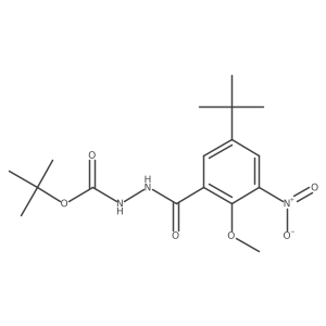 tert-Butyl 2-(5-(tert-butyl)-2-methoxy-3-nitrobenzoyl)hydrazinecarboxylate结构式