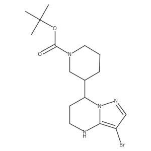 tert-butyl 3-{3-bromo-4H,5H,6H,7H-pyrazolo[1,5-a]pyrimidin-7-yl}piperidine-1-carboxylate结构式