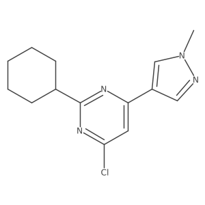 4-Chloro-2-cyclohexyl-6-(1-methyl-1H-pyrazol-4-yl)pyrimidine Structure