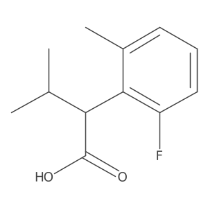 2-(2-Fluoro-6-methylphenyl)-3-methylbutanoic acid Structure