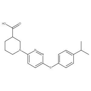 1-{6-[(4-Isopropylphenyl)thio]pyridazin-3-yl}piperidine-3-carboxylic acid结构式