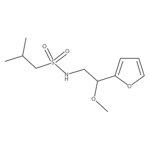 N-(2-(furan-2-yl)-2-methoxyethyl)-2-methylpropane-1-sulfonamide结构式