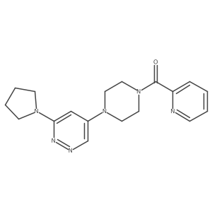 Pyridin-2-yl(4-(6-(pyrrolidin-1-yl)pyridazin-4-yl)piperazin-1-yl)methanone结构式