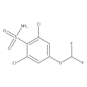 2,6-Dichloro-4-(difluoromethoxy)benzenesulfonamide结构式