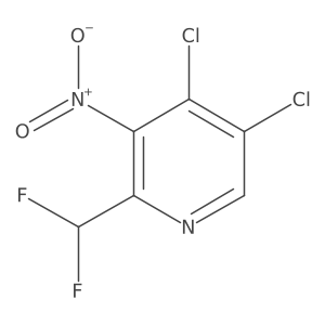 4,5-Dichloro-2-(difluoromethyl)-3-nitropyridine Structure