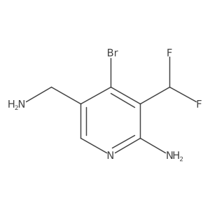 5-(Aminomethyl)-4-bromo-3-(difluoromethyl)pyridin-2-amine结构式