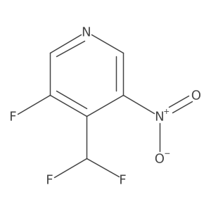 4-(Difluoromethyl)-3-fluoro-5-nitropyridine Structure