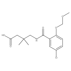 4-[[5-Chloro-2-(methoxymethoxy)benzoyl]amino]-3,3-dimethylbutanoic acid结构式