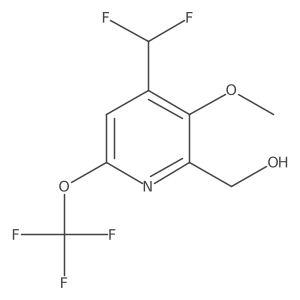 [4-(difluoromethyl)-3-methoxy-6-(trifluoromethoxy)-2-pyridyl]methanol结构式