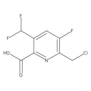 2-(Chloromethyl)-5-(difluoromethyl)-3-fluoropyridine-6-carboxylic acid Structure