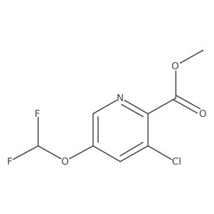 Methyl 3-chloro-5-(difluoromethoxy)pyridine-2-carboxylate结构式