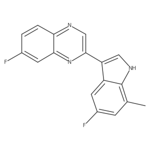 7-Fluoro-2-(5-fluoro-7-methyl-1H-indol-3-yl)quinoxaline Structure